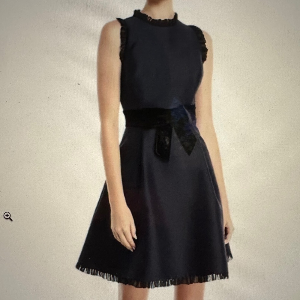 KATE SPADE: fit & flare sleeveless cocktail dress with velvet-bow NEVER WORN